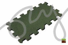 OZY SK Profilovaná gumená dlažba Puzzle 20 zelená 500x1000x20mm