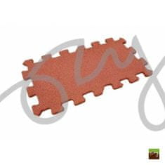 OZY SK Profilovaná gumená dlažba Puzzle 20 červená 500x1000x20mm