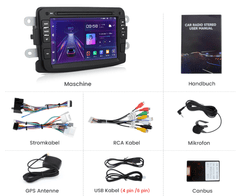 Junsun 2din Autorádio pre Dacia Dokker, Duster, Logan, Lodgy, Renault Captur, Symbol, Android s GPS navigáciou, WIFI, USB, Bluetooth, Android rádio