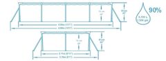 Bestway Bazén s konštrukciou 4,00 x 2,11 x 0,81 m bez filtrácie