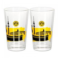 Fan-shop 2x sklenice BORUSSIA DORTMUND Skyline