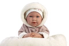 Llorens 74106 New Born - realistická bábika bábätko so zvukmi a mäkkým látkovým telom - 42 cm