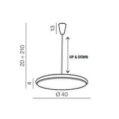 AZZARDO LED Závesné svietidlo AZzardo Saturnia 40 3000K black AZ2753 30W 1800lm 3000K IP20 40cm čierne