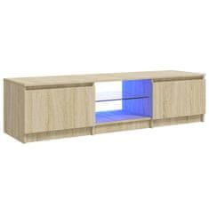 Vidaxl TV skrinka s LED svetlami dub sonoma 140x40x35,5 cm