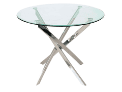 MôjNábytok Okrúhly jedálenský stôl AGIS | strieborná