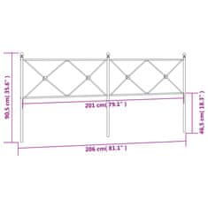 Vidaxl Kovové čelo postele biele 200 cm