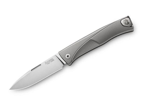 LionSteel 01LS160 Thrill Titanium vreckový nôž 8 cm, šedá, titán, spona