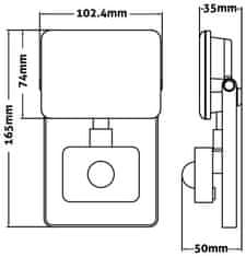 Avide LED reflektor (9571460) LED reflektor 10W, 900Lm, pir