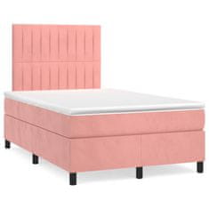 Petromila vidaXL Boxspring posteľ s matracom, ružová 120x190 cm, zamat