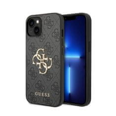 Guess Guess 4G Big Metal Logo - puzdro na iPhone 15 / 14 / 13 (sivé)