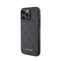 Guess Guess 4G Metal Gold Logo - Puzdro na iPhone 15 Pro Max (sivé)