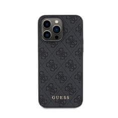 Guess Guess 4G Metal Gold Logo - Puzdro na iPhone 15 Pro Max (sivé)