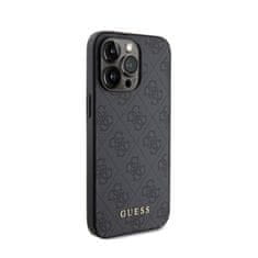 Guess Guess 4G Metal Gold Logo - Puzdro na iPhone 15 Pro Max (sivé)