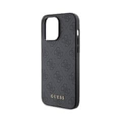 Guess Guess 4G Metal Gold Logo - Puzdro na iPhone 15 Pro Max (sivé)