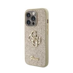 Guess Guess Glitter Script Big 4G - puzdro na iPhone 15 Pro (zlaté)