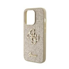 Guess Guess Glitter Script Big 4G - puzdro na iPhone 15 Pro (zlaté)