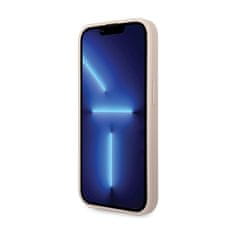 Guess Guess 4G Prémiový Ružový Obal s Metalickým Logo na iPhone 15 Pro Max