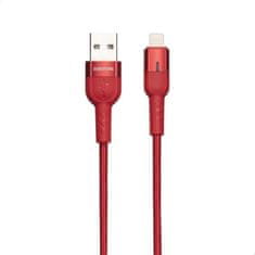 shumee Borofone Starlight - prepojovací kábel USB na Lightning 1,2 m (červený)