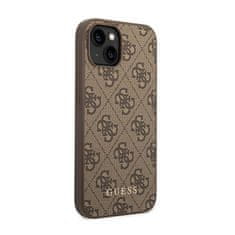 Guess Guess 4G Metal Gold Logo - puzdro na iPhone 15 / 14 / 13 (hnedé)