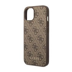 Guess Guess 4G Metal Gold Logo - puzdro na iPhone 15 / 14 / 13 (hnedé)