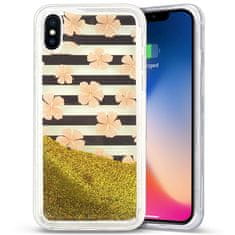 ZIZO Zizo Liquid Glitter Star Case - puzdro pre iPhone X (Ružové kvety)