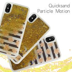 ZIZO Zizo Liquid Glitter Star Case - puzdro pre iPhone X (Ružové kvety)