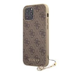 Guess Zadný kryt 4G Charms pre iPhone 12/12 Pro 6.1 Brown