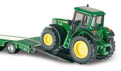 SIKU Farmer - Ťahač s podvalníkom a traktory John Deere, mierka 1:87