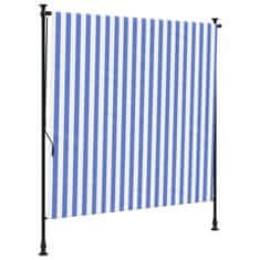 Vidaxl Vonkajšia roleta modro-biela 200x270 cm látka a oceľ