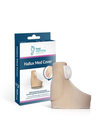 Foot Morning Hallux Med Cover zdravotná elastická bandáž so separátorom palca a bočnou gélovou ochranou