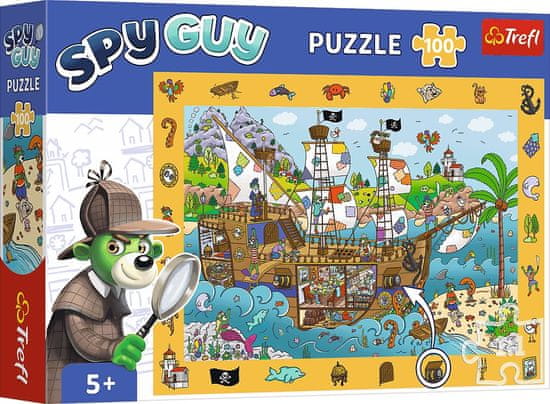 Trefl Puzzle s hľadaním obrázkov Spy Guy: Pirátska loď 100 dielikov