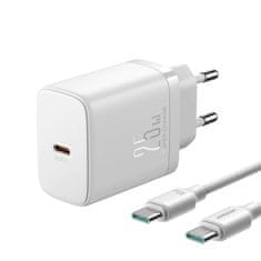 Joyroom JR-TCF11 sieťová nabíjačka USB-C 25W + kábel USB-C 1m, biela