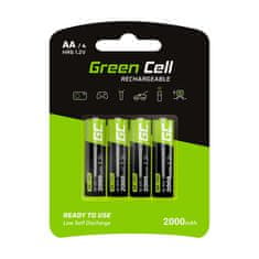 shumee ZELENÉ ČLÁNKY BATÉRIE 4X AA R6 2000MAH