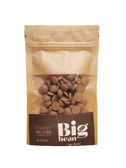 BigBean belgická čokoláda mliečna, 50g