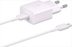 SAMSUNG Originálna rýchlonabíjačka EP-T2510XWE + dátový kábel USB-C 25W biela