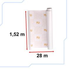 WOWO Matná Biela Rolka Fólie Hladká - Rozmery 1,52x28m