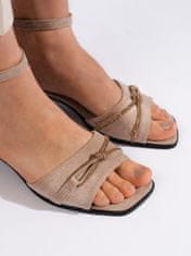Amiatex Dámske sandále 107569 + Nadkolienky Gatta Calzino Strech, odtiene hnedej a béžovej, 36