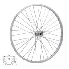 Bicykel zapletený 28" 622-19 zadný 36 dier strieborný Union/CnSpoke