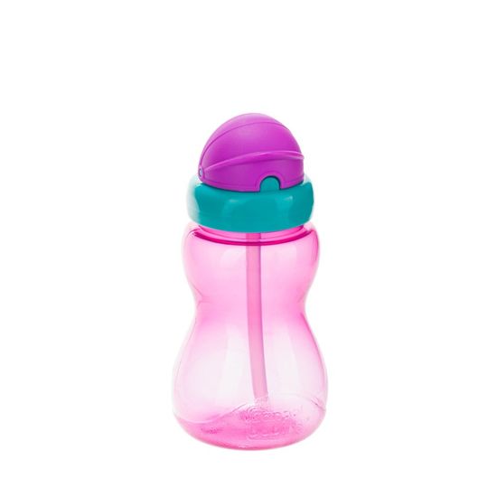 Canpol babies Fľaša športová so slamkou malá-ružová 270 ml