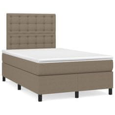 shumee Boxspring posteľ s matracom sivohnedá 120x190 cm látka