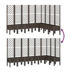 Petromila vidaXL Záhradný kvetináč s mriežkou, hnedý 200x160x142 cm, PP