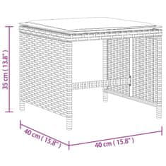 Petromila vidaXL Záhradné taburetky s podložkami 4ks čierne 40x40x35cm polyratan