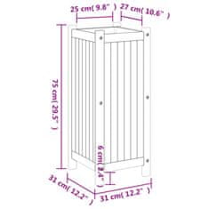 Petromila vidaXL Záhradný kvetináč s vložkou 31x31x75 cm, akáciový masív