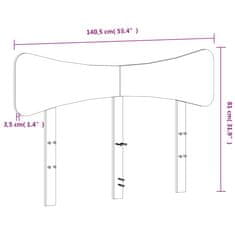 Vidaxl Čelo postele voskové hnedé 135 cm masívna borovica