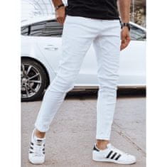 Dstreet Pánske džínsové nohavice biele ux4194 s38