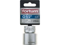 Fortum Hlavica nástrčná 1/2", 27mm, L 42mm