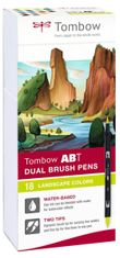 Tombow Obojstranná štetcová fixka ABT - Landscape colors 18 ks