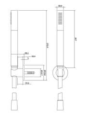CERSANIT Sprchová súprava s bodovým držiakom a ručnou sprchou crea, nikel (S951-401)