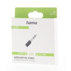 HAMA Redukce Jack 3, 5 mm/ 6, 3 mm, stereo - černá