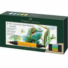 Faber-Castell Popisovač India ink Dual Marker 5x Animals set